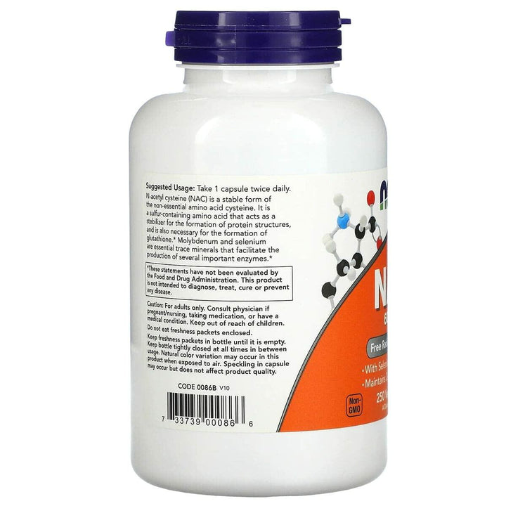NOW Foods, NAC 600mg with Selenium, 250 Capsules (Pack of 2) - The Oasis of Health