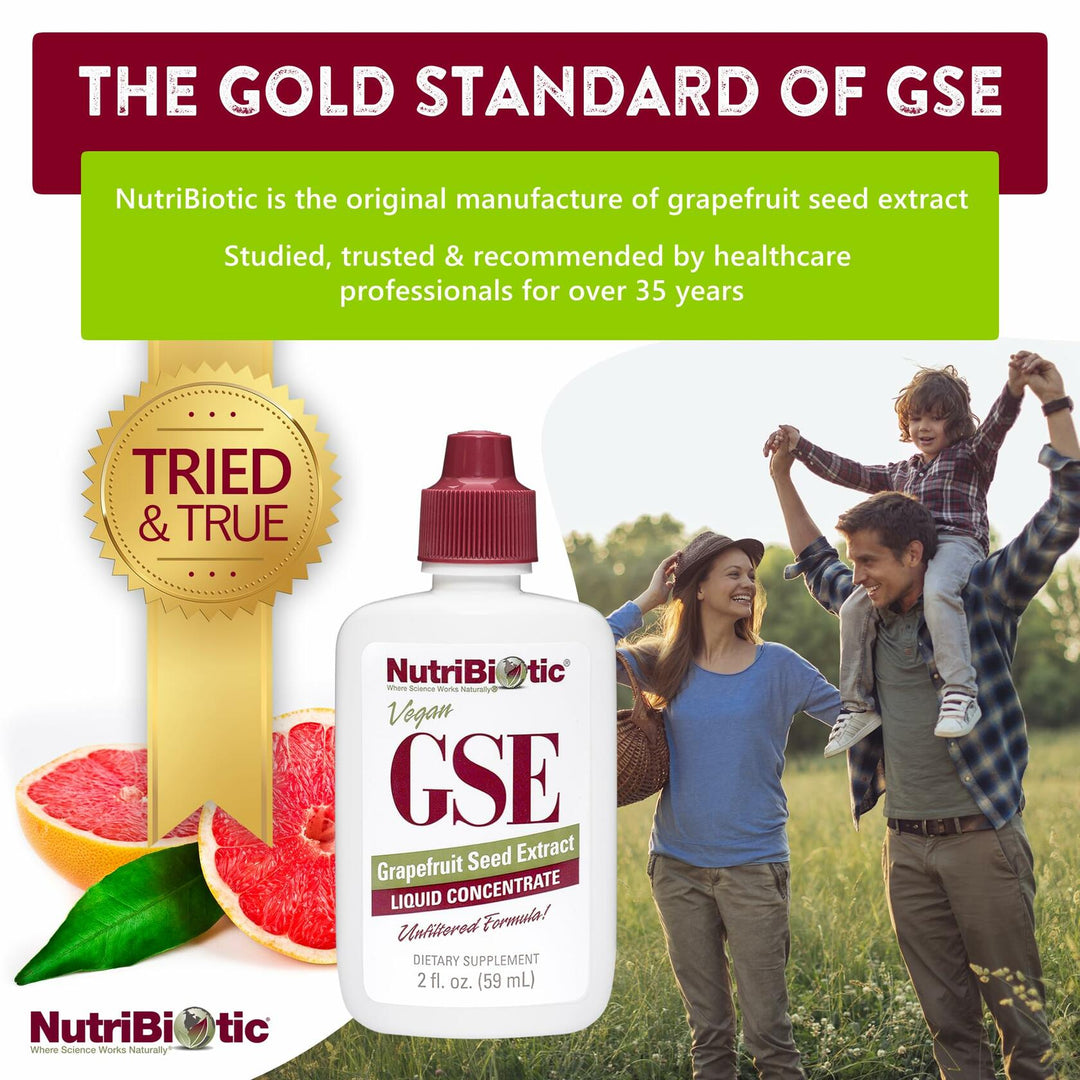 NutriBiotic – GSE, 2 Oz Liquid | The Original Grapefruit Seed Extract Premium Concentrate with Bioflavonoids | Potent Immune &amp; Overall Health Support | Vegan, Gluten Free, Non-GMO - The Oasis of Health