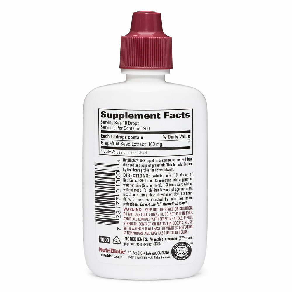 NutriBiotic – GSE, 2 Oz Liquid | The Original Grapefruit Seed Extract Premium Concentrate with Bioflavonoids | Potent Immune & Overall Health Support | Vegan, Gluten Free, Non-GMO - The Oasis of Health