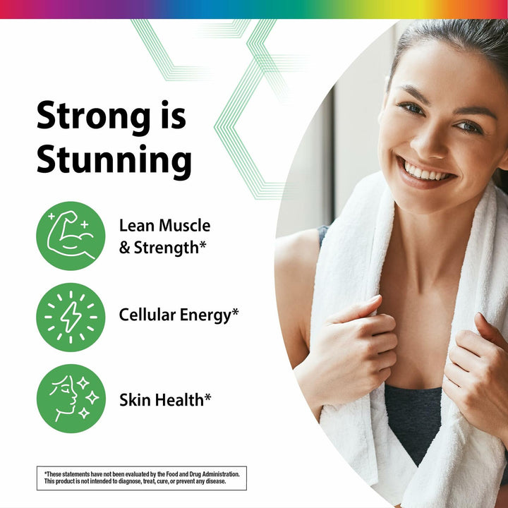 Rainbow Light Creatine + Multi Collagen | 10 Ounce | 5g Creatine Monohydrate Plus 10 Types of Collagen | Supports Lean Muscle, Cellular Energy &amp; Skin Health | Unflavored Powder - The Oasis of Health