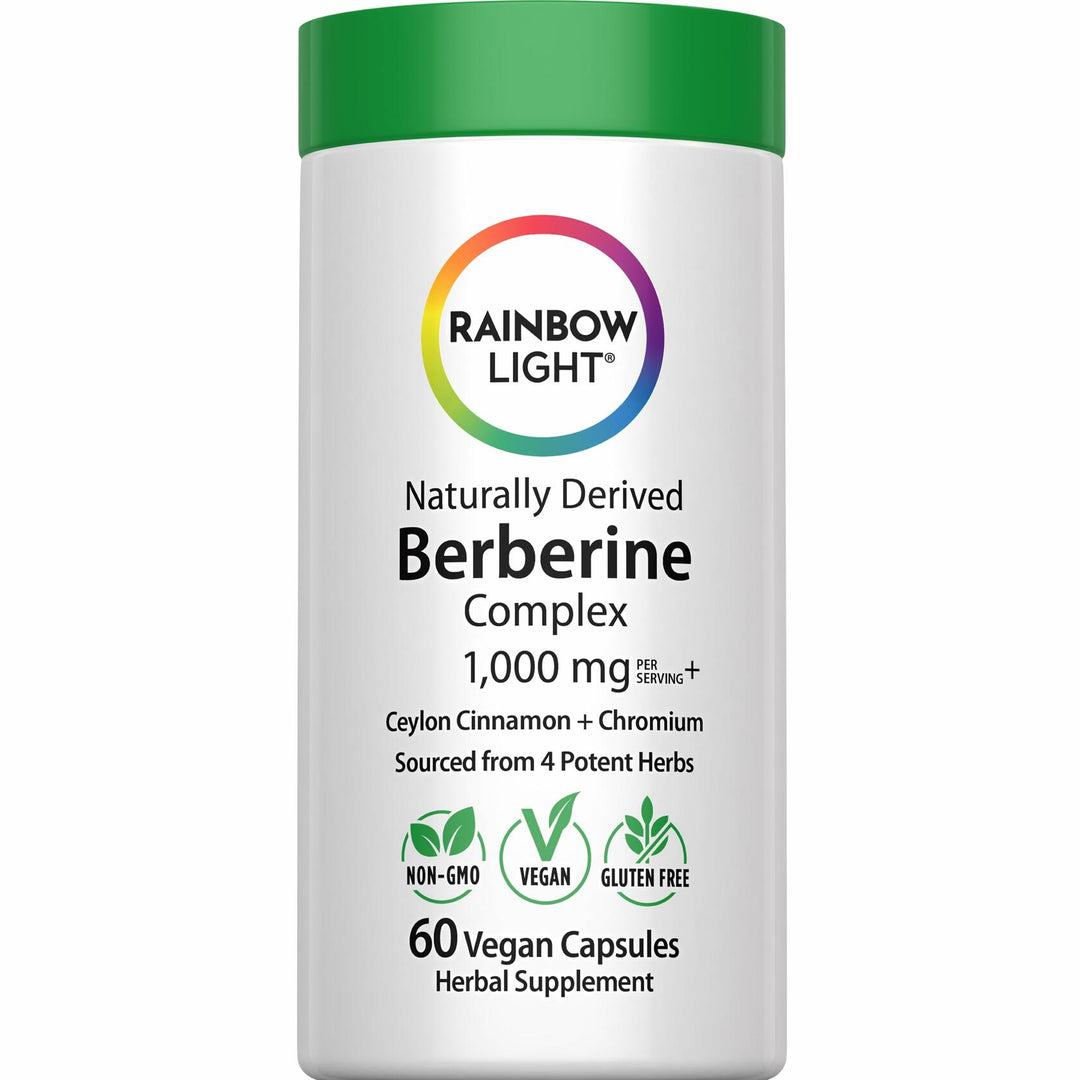 Rainbow Light Berberine Supplement with Ceylon Cinnamon | 60 Capsules | 1,000mg | Plus Chromium | Sourced from 4 Potent Herbs - The Oasis of Health