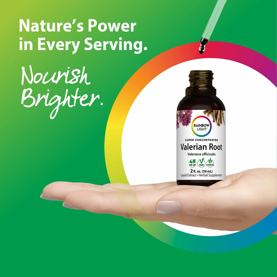 Rainbow Light Valerian Root Liquid Extract | 2 Fl Oz | Super Concentrated | Alcohol Free | Vegan, Non-GMO &amp; Gluten Free - The Oasis of Health