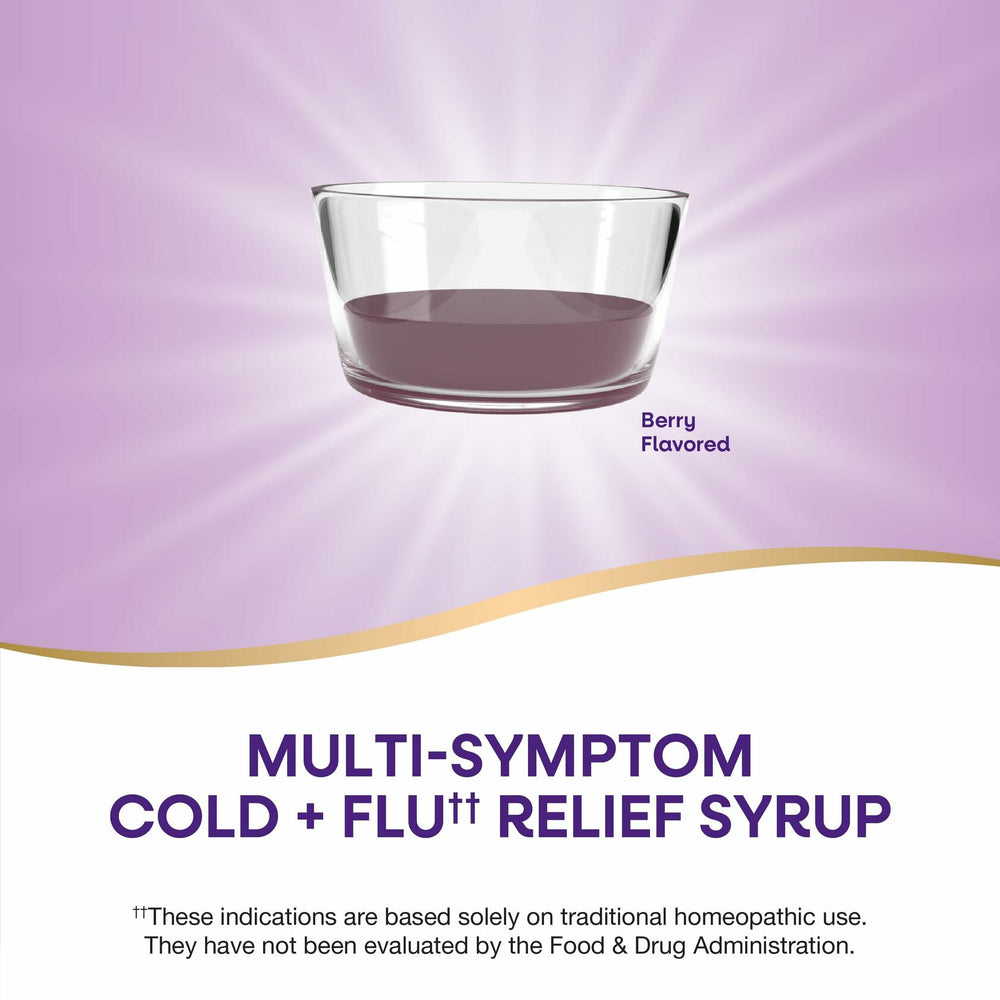 Nature's Way Sambucus Cold + Flu Relief Elderberry Syrup, Speeds Recovery, for Fever*, Body Aches*, Chills*, Runny Nose*, Cough, Congestion, Sore Throat, Berry Flavored, 4 Fl. Oz. - The Oasis of Health