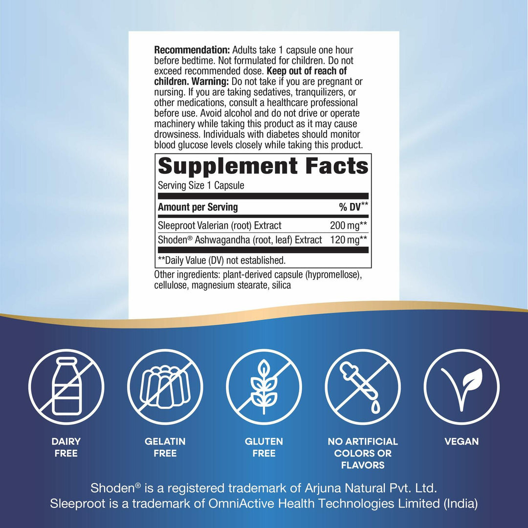 Nature’s Way Rest &amp; Restore, Melatonin-Free Sleep Supplement*, with Ashwagandha, Valerian, Vegan, 30 Capsules - The Oasis of Health