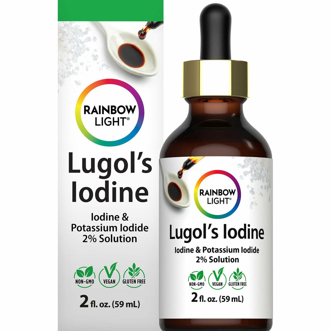 Rainbow Light Lugols 2 Percent Iodine Solution | 2 fl oz | Iodine &amp; Potassium Iodide 2% | Liquid Drops - The Oasis of Health