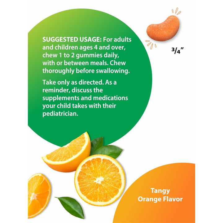 Rainbow Light Vitamin C Gummies with Vitamin E | 90 Count | Supports Immune &amp; Antioxidant Health for Adults &amp; Kids | Tangy Orange Flavor - The Oasis of Health