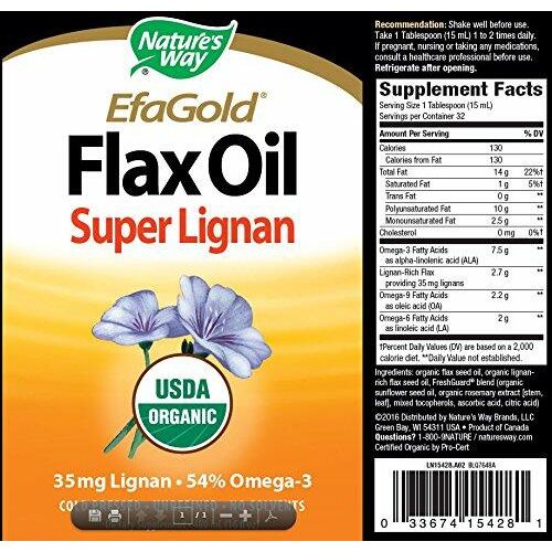 Flax Oil Super Lignan 4 Pack 16Oz - The Oasis of Health