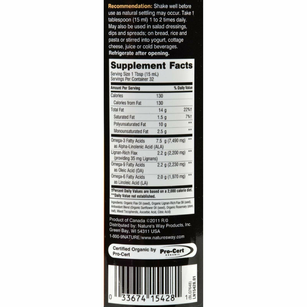 Nature's Way EFAGold Flax Oil Super Lignan - 16 fl oz - The Oasis of Health