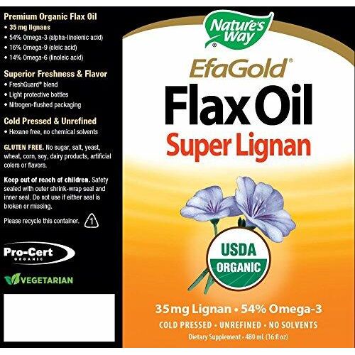 Flax Oil Super Lignan 4 Pack 16Oz - The Oasis of Health
