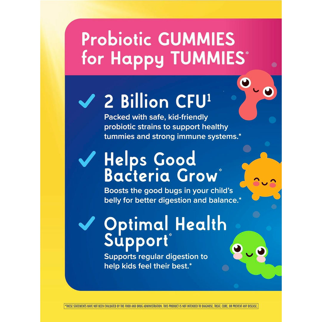 Renew Life Kids Probiotic Gummies, Daily Supplement Supports Overall Health and Optimal Digestion, Dairy and Soy Free, 2 Billion CFU, 60 Count - The Oasis of Health