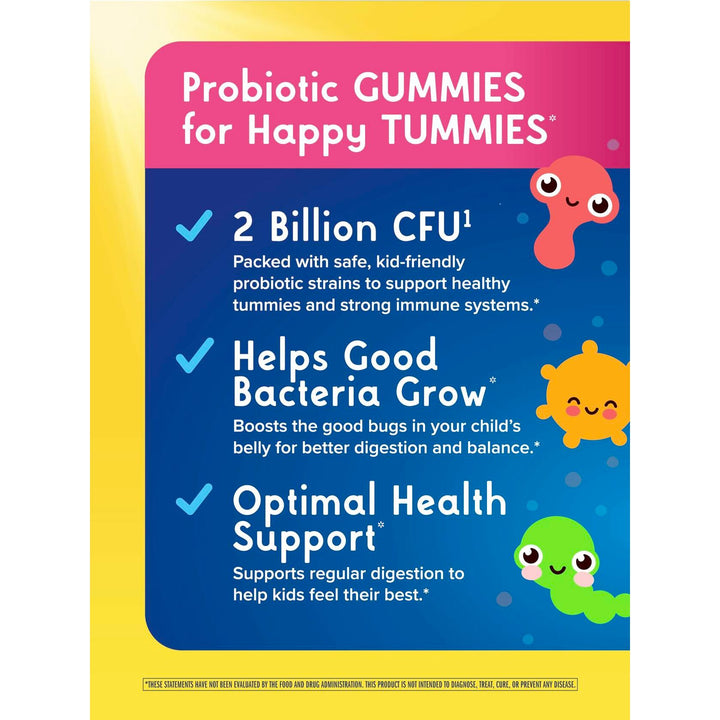 Renew Life Kids Probiotic Gummies, Daily Supplement Supports Overall Health and Optimal Digestion, Dairy and Soy Free, 2 Billion CFU, 60 Count - The Oasis of Health