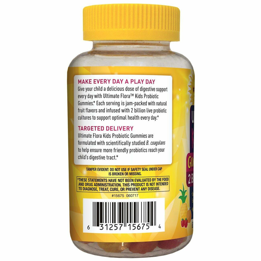 Renew Life Kids Probiotic - Ultimate Flora Kids Probiotic, Shelf Stable Probiotic Supplement - 2 Billion - Fruit Flavor, 60 Chewable Gummies (Packaging May Vary) - The Oasis of Health