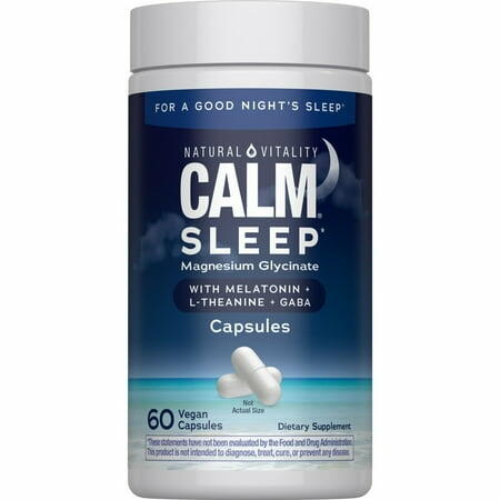 Nature s Vitality CALM Sleep Magnesium Glycinate 60 Vegan Capsules - The Oasis of Health