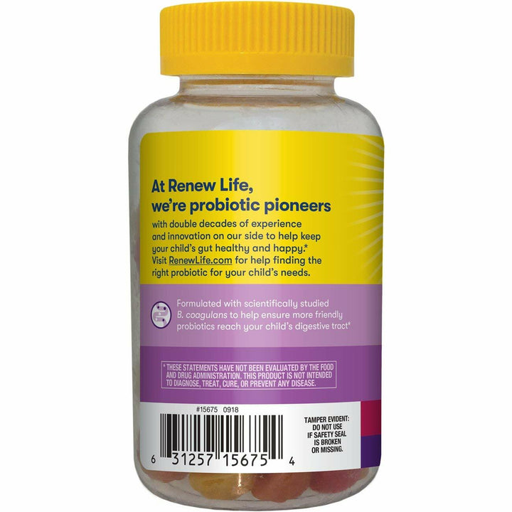 Renew Life Kids Probiotic - Ultimate Flora Kids Probiotic, Shelf Stable Probiotic Supplement - 2 Billion - Fruit Flavor, 60 Chewable Gummies (Packaging May Vary) - The Oasis of Health