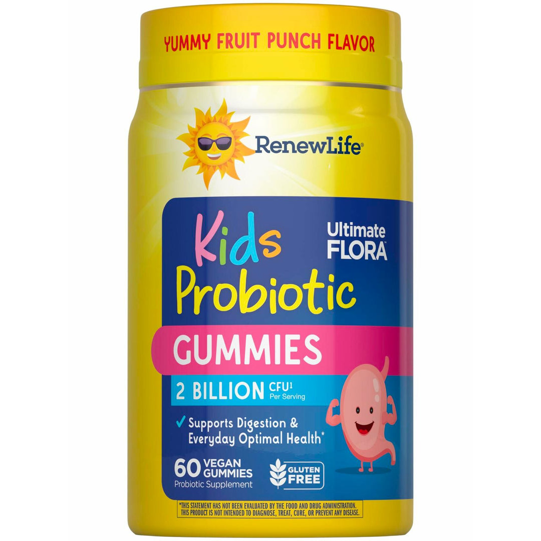 Renew Life Kids Probiotic Gummies, Daily Supplement Supports Overall Health and Optimal Digestion, Dairy and Soy Free, 2 Billion CFU, 60 Count - The Oasis of Health