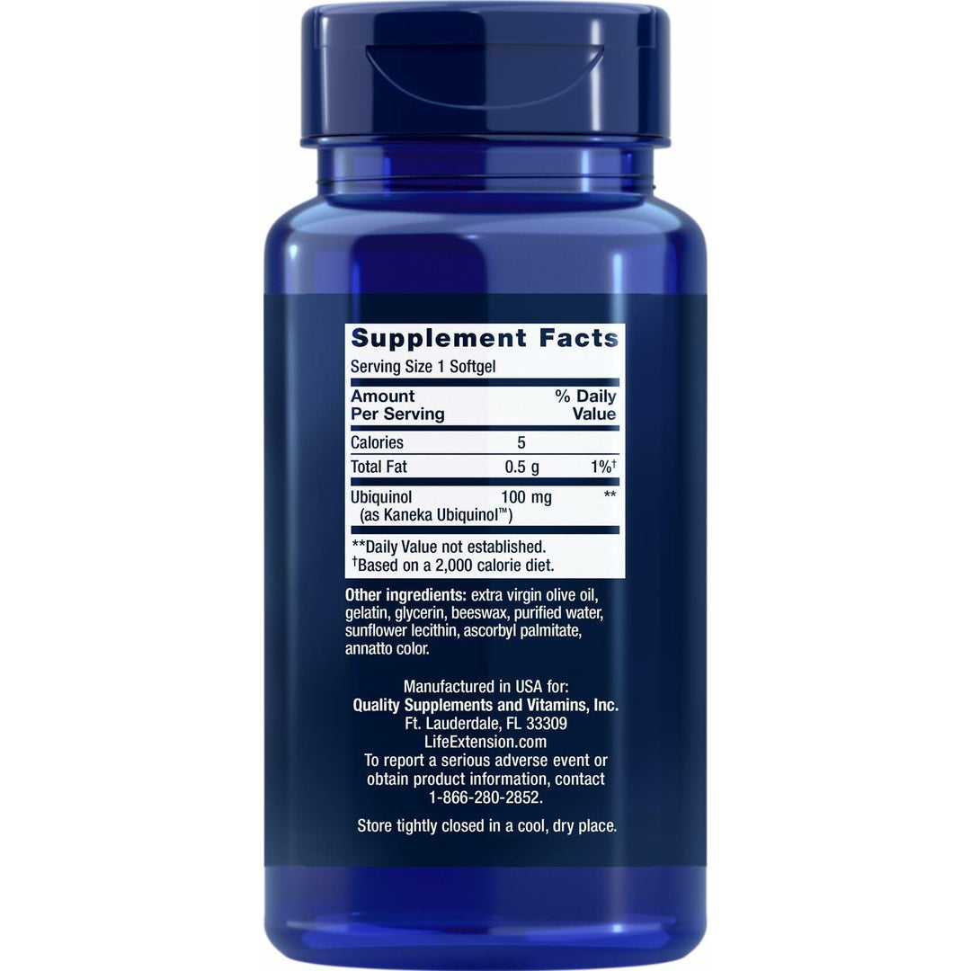 Life Extension Super Ubiquinol CoQ10 100 mg, 60 softgels (Pack of 2) - The Oasis of Health