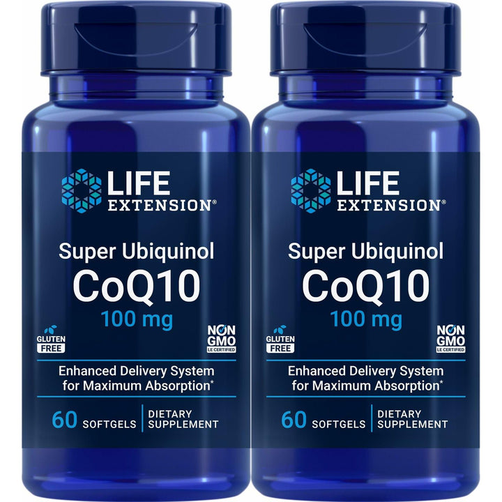 Life Extension Super Ubiquinol CoQ10 100 mg, 60 softgels (Pack of 2) - The Oasis of Health