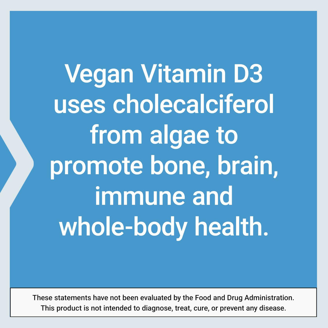 Life Extension Vegan Vitamin D3, 125 mcg (5000 IU), cholecalciferol from Algae, high-Potency Immune, Bone &amp; Whole-Body Health, Gluten-Free, Non-GMO, 1 Daily, Vegan, 60 Vegan Capsules - The Oasis of Health