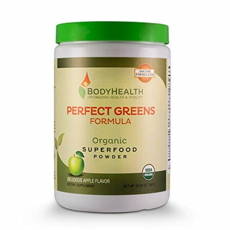 Perfect Greens Formula, 30 scoops. BLENDS: Juice, Garden, Glucose, Fiber, Priobiotic, Digestive, Anti-Inflammatory, Antioxident, Detox &amp; more - The Oasis of Health
