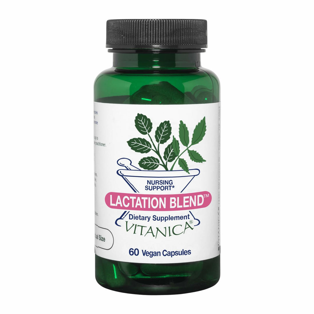 Vitanica Lactation Blend, Lactation Supplement, Breastfeeding Support Increase Breast Milk Supply and Flow, Organic Fennel, Milk Thistle, Fenugreek Seed and More, Non-GMO, Vegan, 60 Capsules - The Oasis of Health
