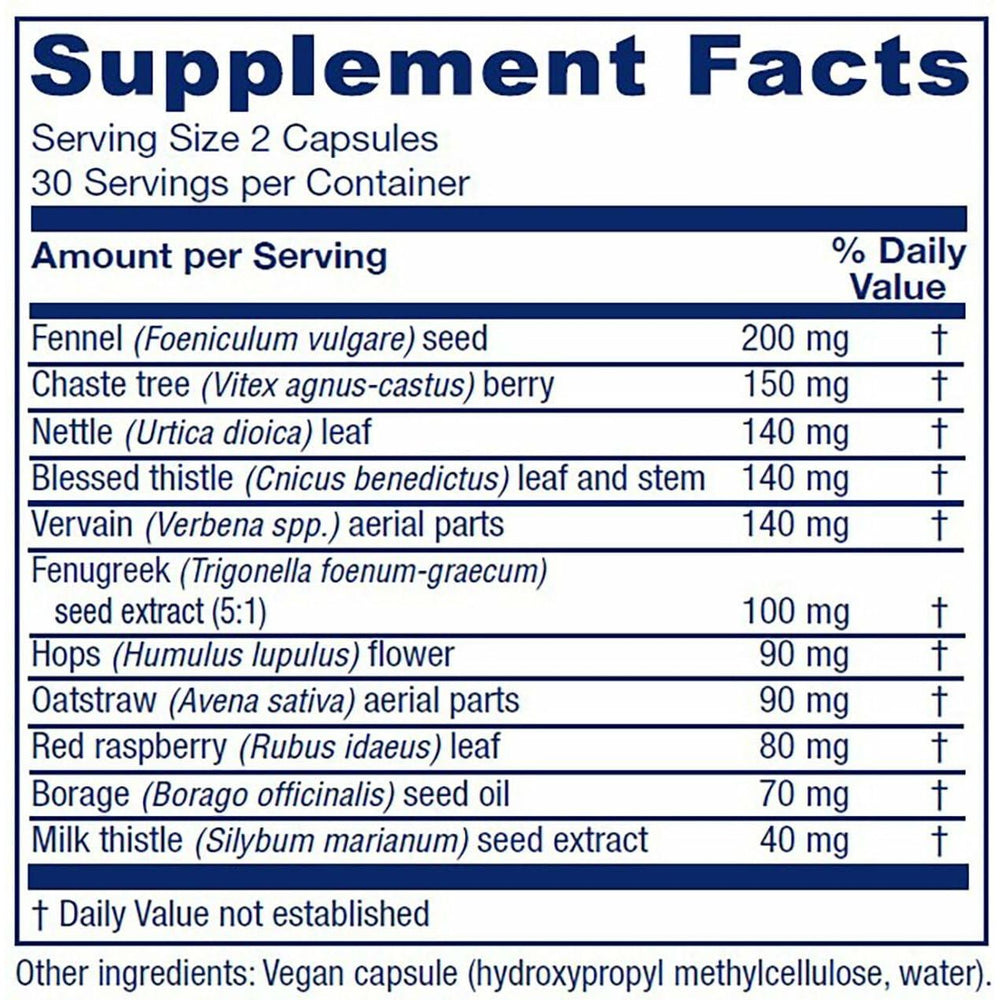 Vitanica Lactation Blend, Lactation Supplement, Breastfeeding Support Increase Breast Milk Supply and Flow, Organic Fennel, Milk Thistle, Fenugreek Seed and More, Non-GMO, Vegan, 60 Capsules - The Oasis of Health