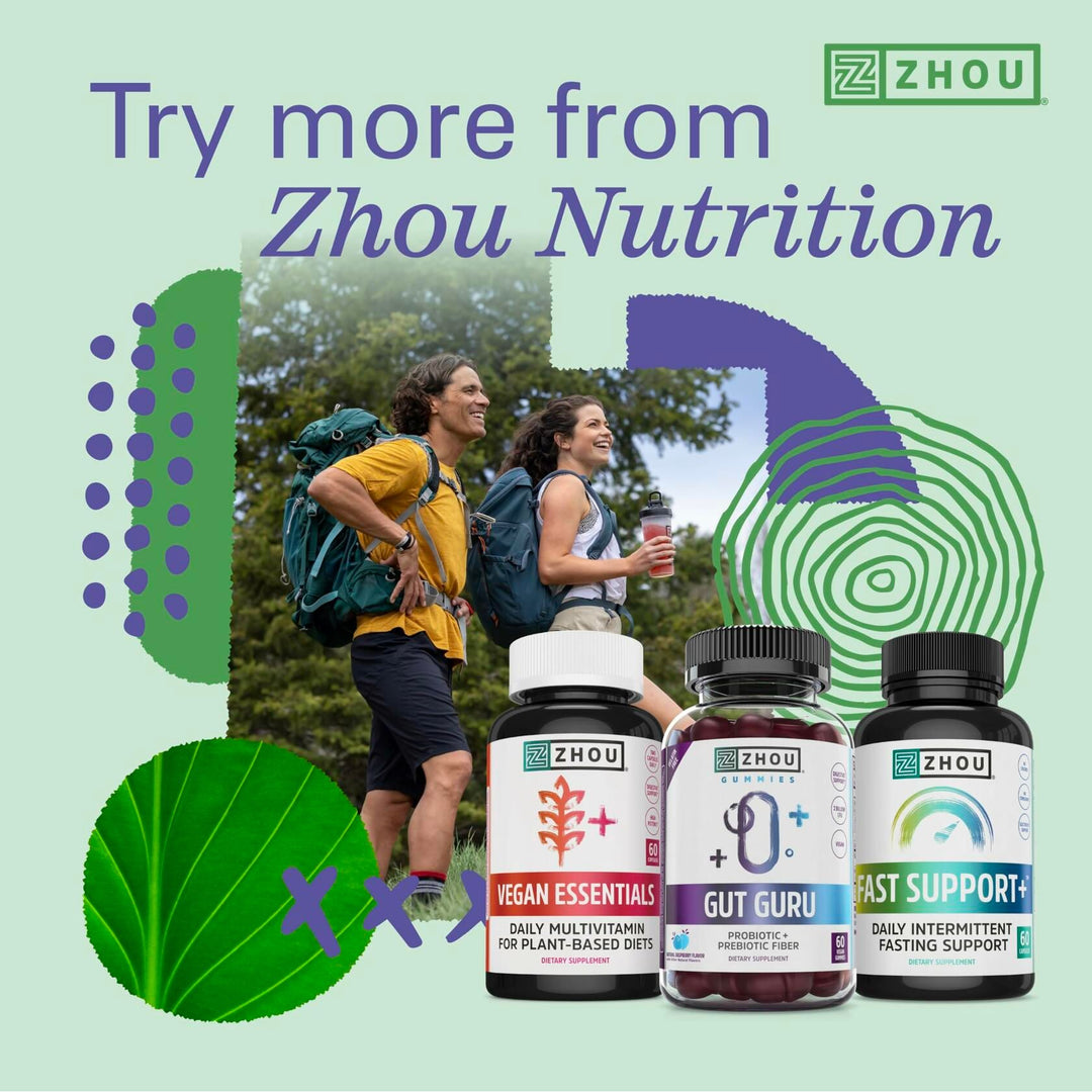 Zhou 3 Day Renew - Probiotics for Digestive Health, Probiotics for Men and Women, Gut Health &amp; Natural Reset Support Supplement with Ginger and Aloe - 27 Veg Caps