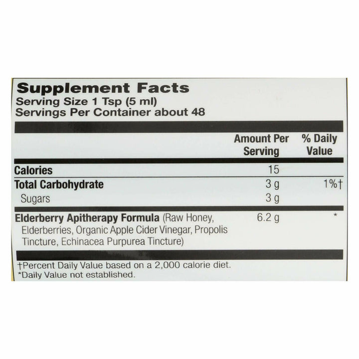Traditional Formula Elderberry &amp; Honey Immune Syrup Honey Gardens 8 oz Liquid
