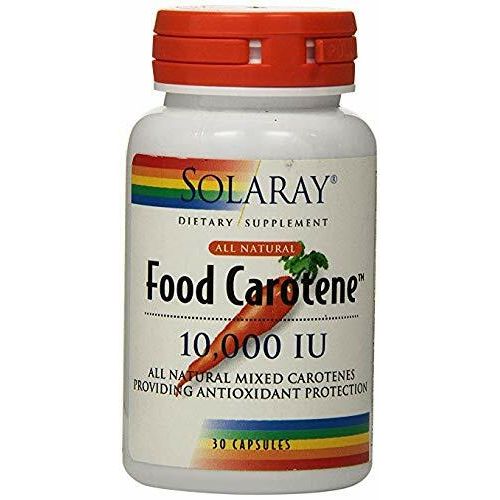 Dry Natural Food Carotene 10,000 IU Solaray 30 Caps (3 Pack)