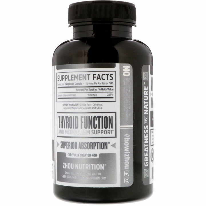 ZHOU NUTRITION Selenium, 100 CT