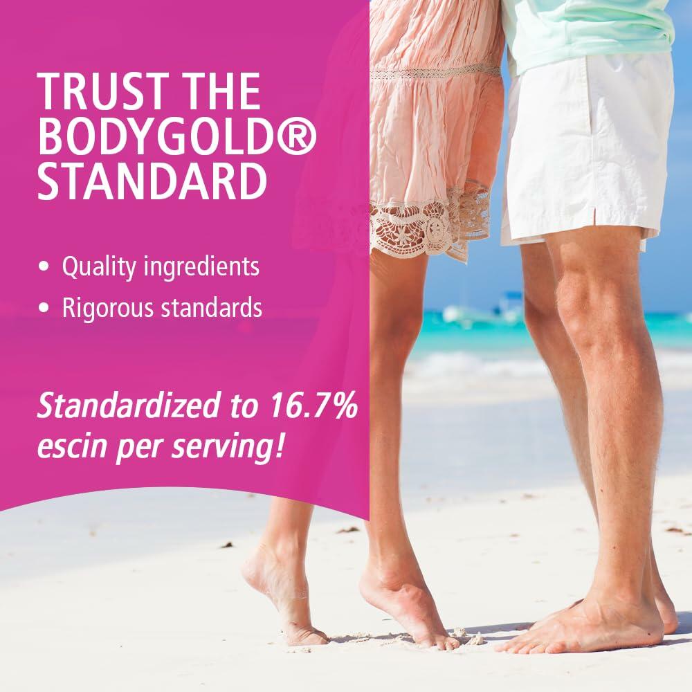 Body Gold Venastat - Leg Vein Support Supplements, Circulation Supplements with Horse Chestnut &amp; Diosmin for Men &amp; Women, Healthy Blood Flow - 105 Veggie Capsules