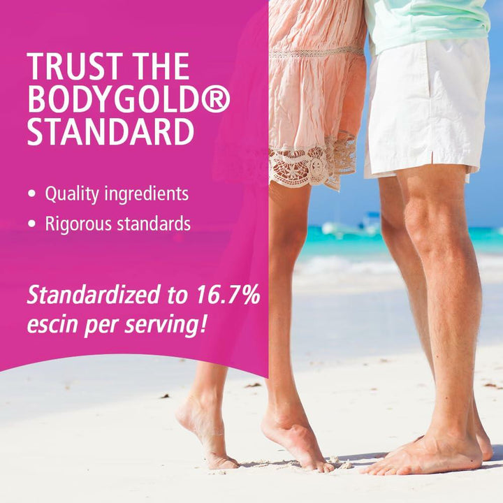 Body Gold Venastat - Leg Vein Support Supplements, Circulation Supplements with Horse Chestnut &amp; Diosmin for Men &amp; Women, Healthy Blood Flow - 105 Veggie Capsules
