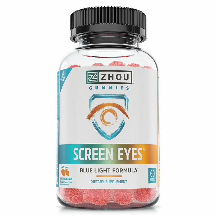Zhou Screen Eyes Gummies - Lutein Gummies for Eye Health, Lutein and Zeaxanthin for Adults &amp; Kids, Supports Eyesight, Blue Light Vision Health Formula - 60 Count