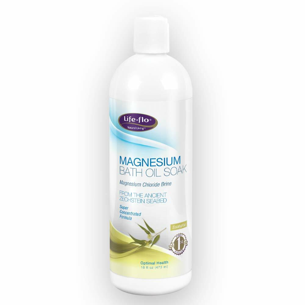 Life-Flo Magnesium Bath Oil Soak, Eucalyptus, 16 Fluid Ounce