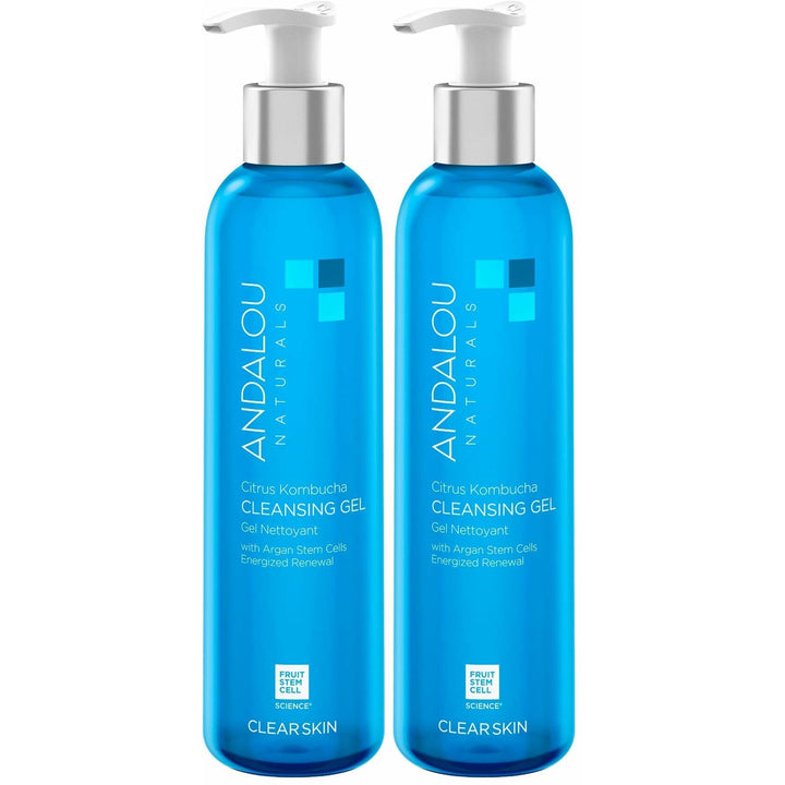 Andalou Naturals Cleansing Gel, Citrus Kombucha, 6 Fl Oz (Pack of 2)