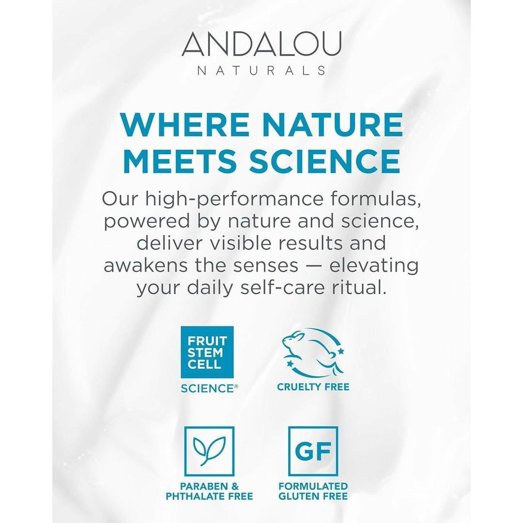 Andalou Naturals Clear Skin Citrus Kombucha Gel Face Cleanser - With Argan Stem Cells, Probiotics, &amp; Aloe Vera to Remove Excess Oil &amp; Dull Surface Cells for More Radiant, Balanced Skin - 6 Fl Oz