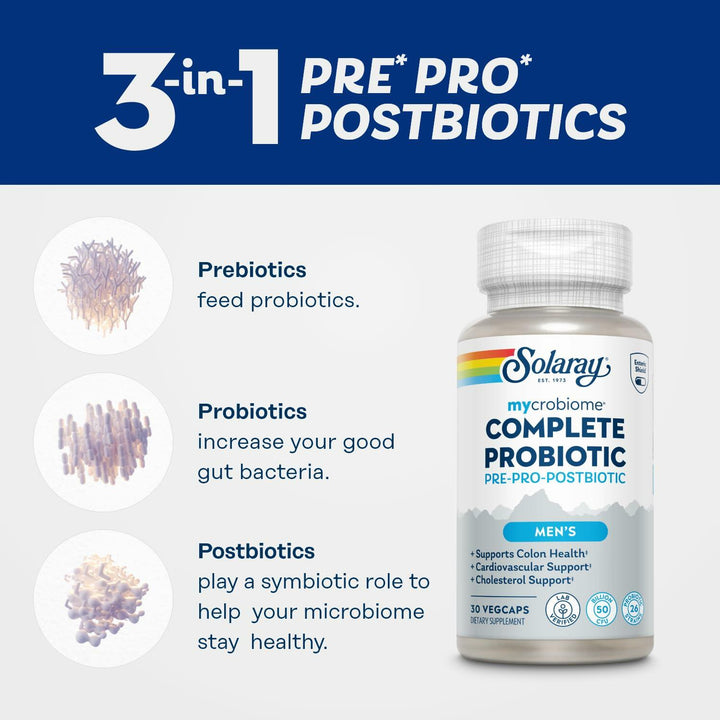 SOLARAY Mycrobiome Complete Probiotic Men&
