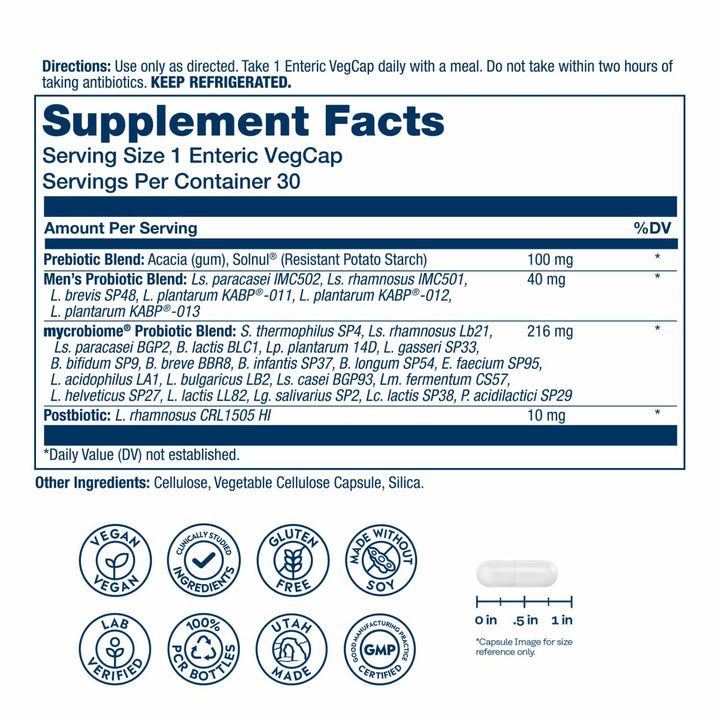 SOLARAY Mycrobiome Complete Probiotic Men&
