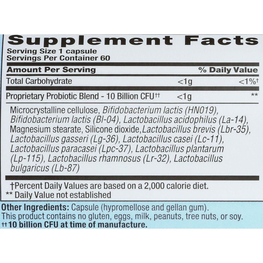 Nutrition Now PB 8 Probiotic Immune System and Digestive Support* Dietary Supplement, 60 Count