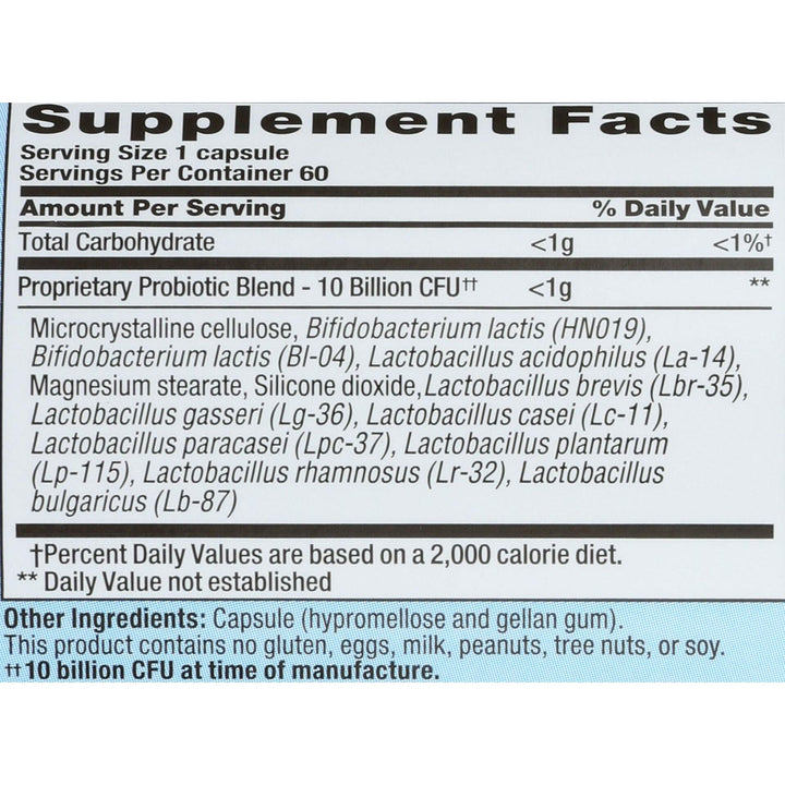 Nutrition Now PB 8 Probiotic Immune System and Digestive Support* Dietary Supplement, 60 Count