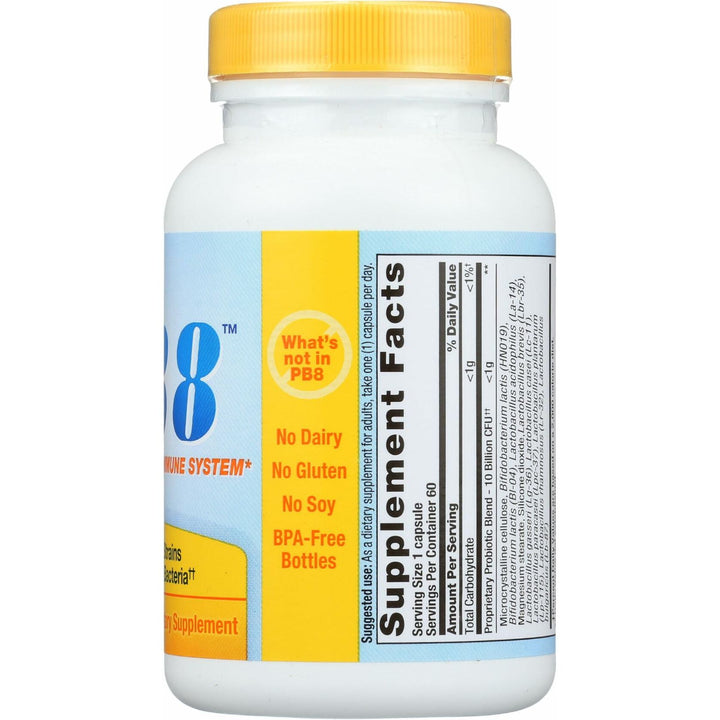 Nutrition Now PB 8 Probiotic Immune System and Digestive Support* Dietary Supplement, 60 Count