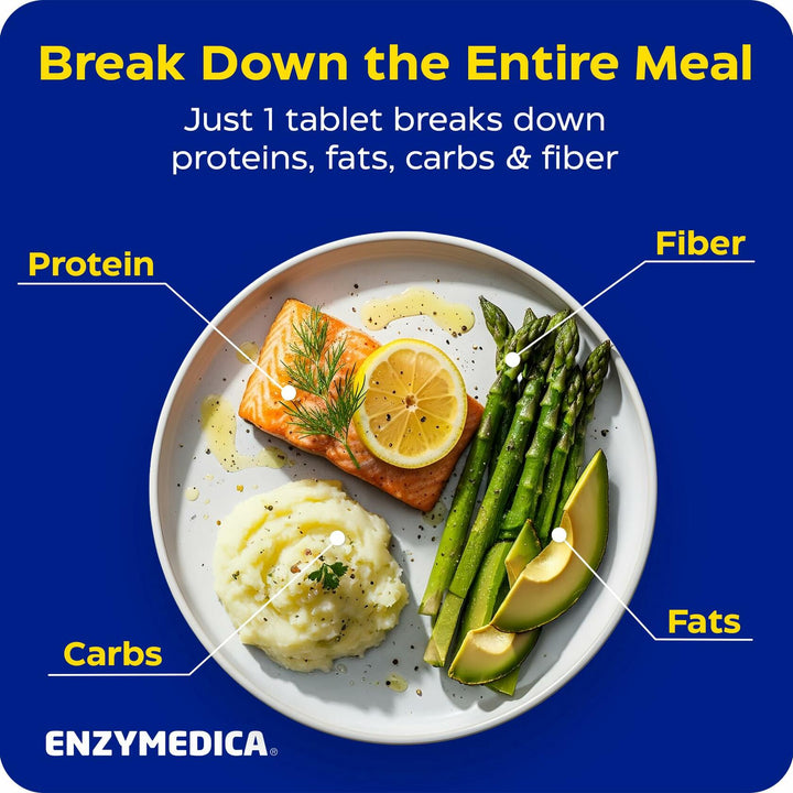 Enzymedica Papaya Gold - Papaya Enzymes Chewable, Digestive Enzyme Supplement for Women and Men, Digestion &amp; Gut Health Support, High Potency Bromelain &amp; Papain, Vegan, Gluten Free - 120 Tablets