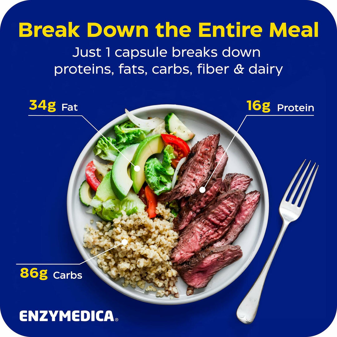Enzymedica Digest Gold - Digestive Enzyme Supplement for Women &amp; Men, Enzyme Capsules for Digestion, Gut Health Support, Helps Gas &amp; Bloating, ATPro Energy Support, Maximum Strength, Vegan - 21 Caps