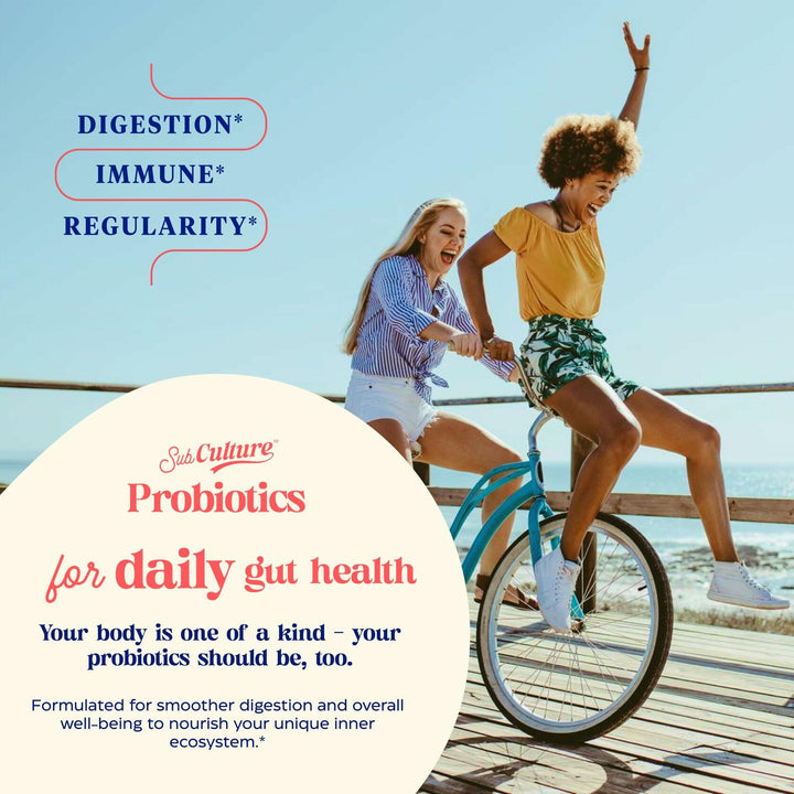 Enzymedica SubCulture Probiotic for Daily Gut & Digestive Health - Probiotic Capsules for Women & Men, 30 Billion CFU, Digestive Nutritional Supplement for Adults, Vegetarian, Non GMO - 30 Caps
