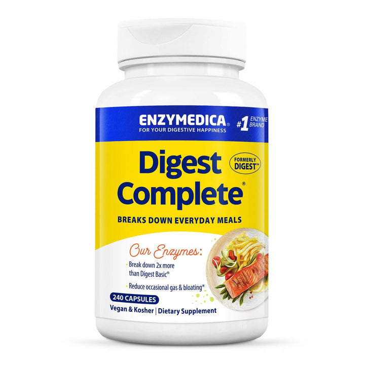 Enzymedica Digest Complete - Digestive Enzyme Supplement for Women &amp; Men, Enzyme Capsules for Digestion, Gut Health Support, Helps Gas &amp; Bloating, Energy Support, Vegan - 240 Caps
