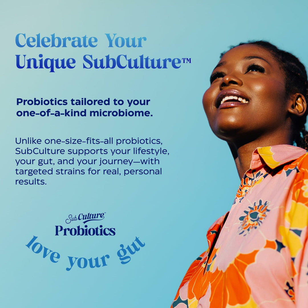 Enzymedica SubCulture Probiotic for Daily Gut & Digestive Health - Probiotic Capsules for Women & Men, 30 Billion CFU, Digestive Nutritional Supplement for Adults, Vegetarian, Non GMO - 30 Caps