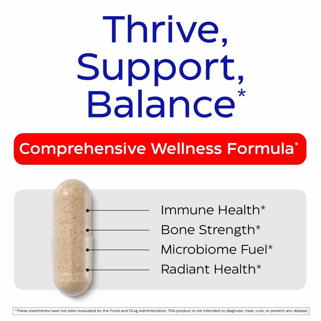 Enzymedica Vitamin D3 and K2 Supplement Caps for Men &amp; Women - VIT D3 5000 IU &amp; VIT K2 MK-7 90 mcg, Immune &amp; Bone Health Support, Features Shitake Mushrooms &amp; Prebiotic Fiber, Vegan - 60 Capsules