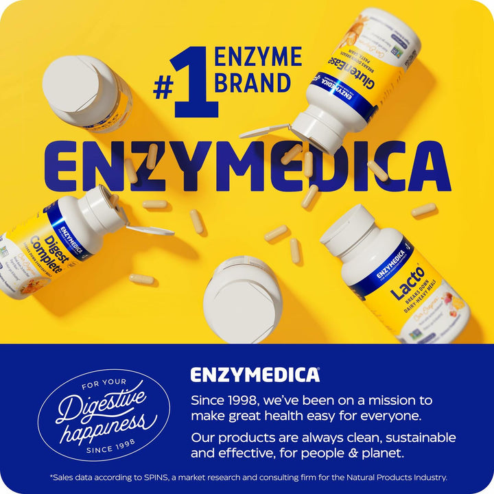 Enzymedica Digest Complete + Probiotics - Digestive Enzyme Supplement for Women &amp; Men, Enzyme and Probiotic Capsules for Digestion, Gut Health Support, Helps Gas &amp; Bloating, Vegetarian - 30 Caps