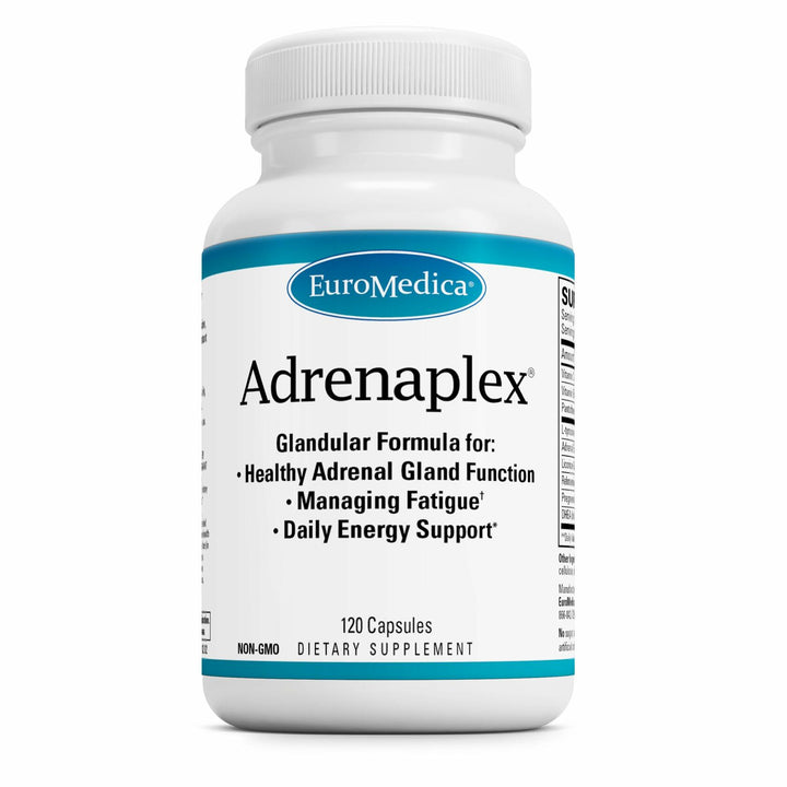 EuroMedica Adrenaplex - Adrenal Gland Function Supplement - Glandular Support Supplement with Vitamins C &amp; B6 - Supports Healthy Adrenal Function - Keep Out of Reach of Children - 120 Capsules