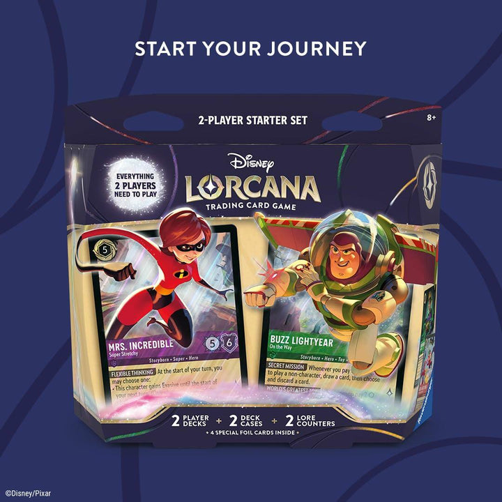 Ravensburger Disney Lorcana TCG 2-Player Starter Deck - Ideal for Ages 8+ - Engaging Gameplay - Over 200 Original Disney Artworks