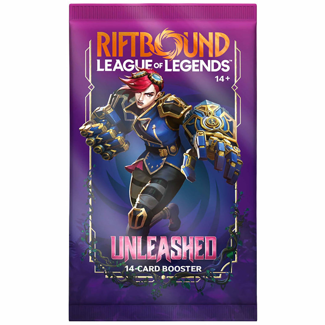 Riftbound: League of Legends TCG Unleashed - Booster Display - 24 Booster Packs (14 Cards Ea), Deck-Building Trading Card Game, Randomly Assorted